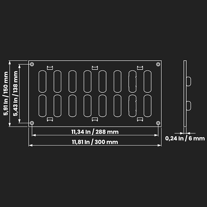 Repa Market 12" x 6" Inch White Adjustable Air Vent Cover - Image 2