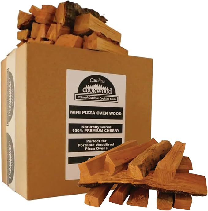 Mini Pizza Oven Wood, 6‑Inch Firewood Logs, Cherry Hardwood Splits by CarolinaCookwood