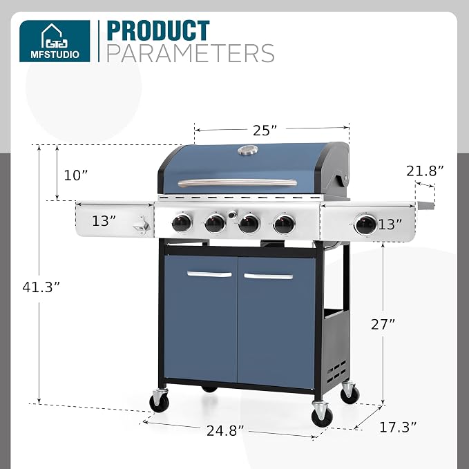 MFSTUDIO 4 Burner BBQ Gas Grill - Image 2