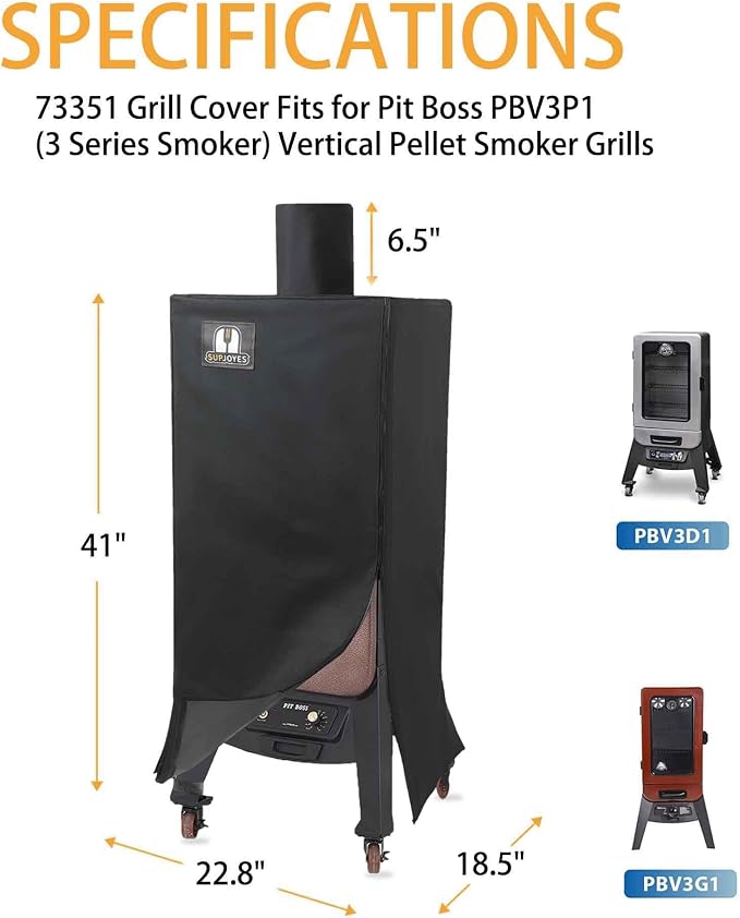 SUPJOYES 73351 Cover for Pit Boss Pellet Smoker Grill, Pitboss 3 Series - Image 2