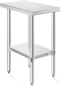 KUTLER Stainless Steel Table 30 x 12 Inches, NSF Heavy Duty Commercial Kitchen by Kutler