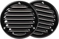 Repa Market 2-Pack 4 Inch Round Air Vent Cover/Black Galvanized Steel Louvered by RepaMarket