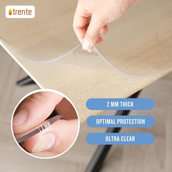 Clear Table Cover Protector, 32x54 inch, German Quality - Image 2