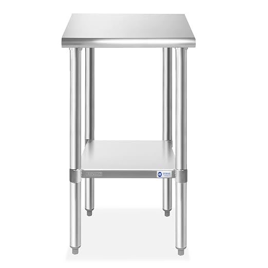 GRIDMANN Stainless Steel Work Table 18 x 24 Inches, NSF Commercial Kitchen Prep - Image 3