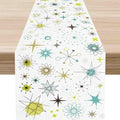 Mid Century Table Runner, Retro 1950s Atomic Pattern Modern Abstract Geometric by Unknown