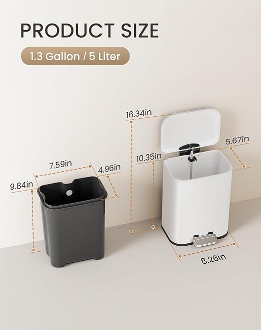 Cesun Small Bathroom Trash Can - Image 2