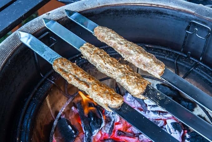 1” Wide Flat Cast Iron Skewers – Heavy-Duty BBQ Sticks in 22”, 32” – Koobideh - Image 6