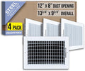 Fits 12x8 Duct Opening Steel Adjustable Air Supply Grille by Handua | Register by Handua
