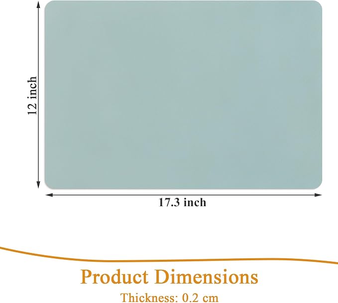 SHACOS Placemats Set of 6 Faux Leather Waterproof Leakproof Wipeable PU - Image 8