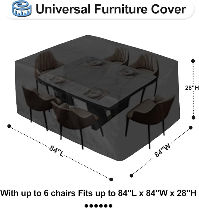 OutdoorLines Outdoor Waterproof Patio Table Furniture Set Covers - Image 2