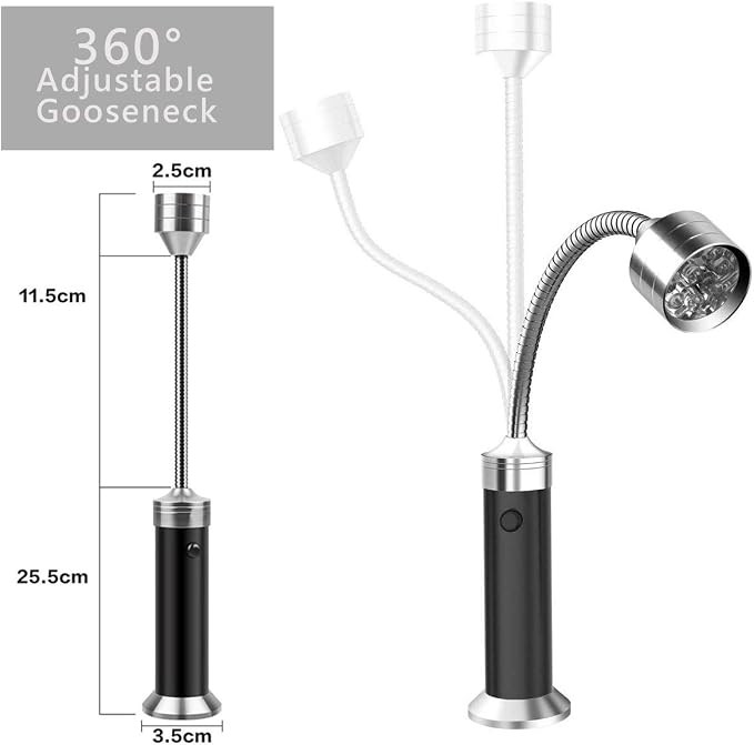 FBve Barbecue Grill Light, 2 Pack Magnetic Base Ultra-Bright LED Grill Lights - Image 2