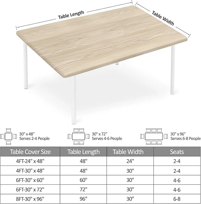 Rectangle Table Cloth Cover Waterproof Elastic Fitted Polyester Fitted - Image 2