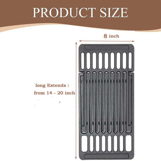 PCBZ0B 8 inch wide Adjustable Cast Iron Cooking Grate Replacement - Image 3