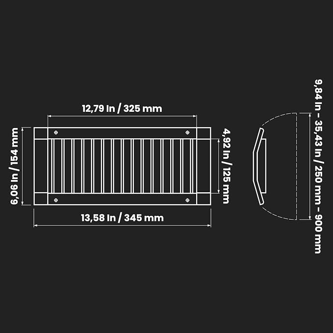 Repa Market 13" x 5" Inch Air Exhaust Grille - Image 2