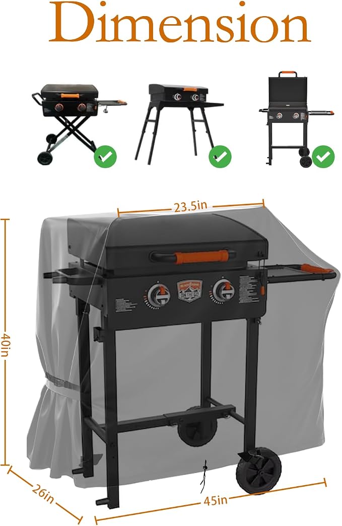 Propane Portable Grill Cover for Blackstone 22 Inch On The Go Gas Griddle - Image 2