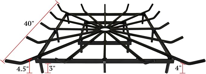 SteelFreak Square Wheel Fire Pit Grate - Image 2