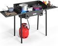 ROVSUN 2 Burner Gas Stove with Side Shelves, 000 BTU Portable Propane Stove by ROVSUN
