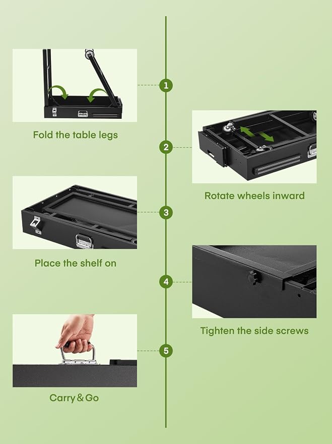 Grill Cart, Portable Outdoor Grill Table - Image 4