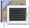 Fits 10x8 Duct Opening Steel Adjustable Air Supply Grille by Handua | Register by Handua