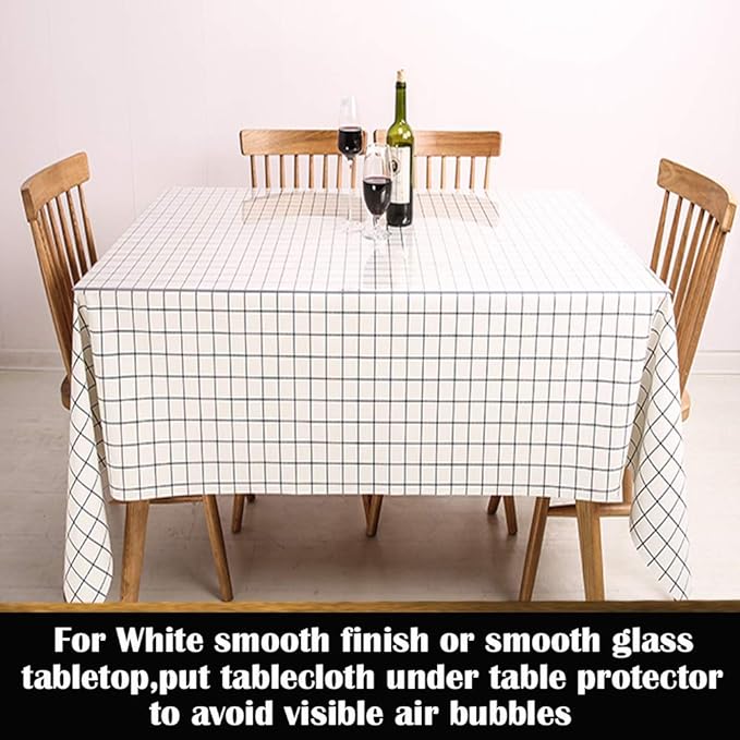 38x84 In Clear Plastic Table Protector Wipeable PVC Vinyl Table Cloth Cover PVC - Image 6