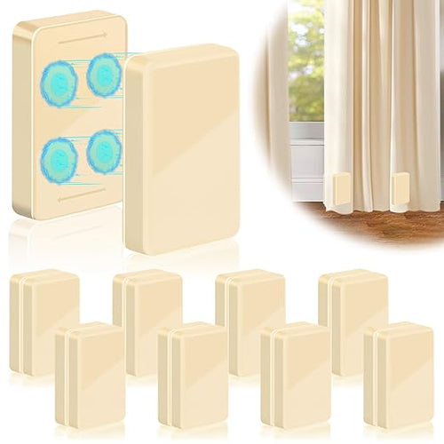 16 Pcs Outdoor Curtain Weights, 8 Pairs Upgrade to Heavier Magnetic Drapery by Phoncoo