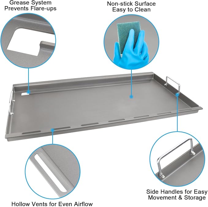 Full Size Griddle Insert for Weber Genesis II 400 Genesis II LX 400 Series Gas - Image 4