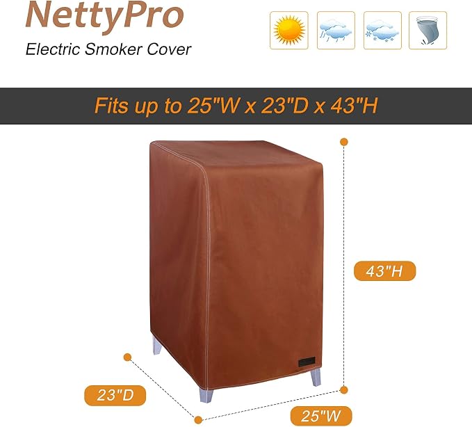 NettyPro 40 Inch Waterproof Electric Smoker Cover - Image 6
