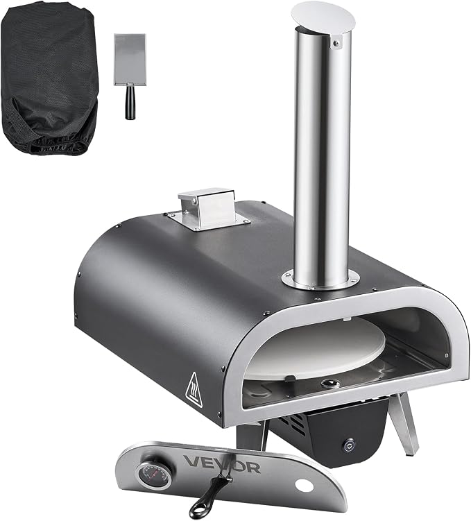 VEVOR Wood-Fired Pizza Oven Outdoor, Portable Pellet Pizza Maker - Image 9