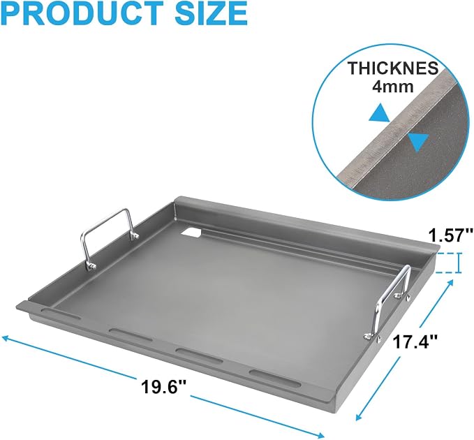 Full Size Griddle Inserts for Weber Spirit 200 Spirit II 200 Series Gas Grills - Image 2