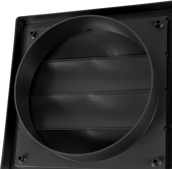 Plastic 6" Black Dryer Vent Cover - Image 6