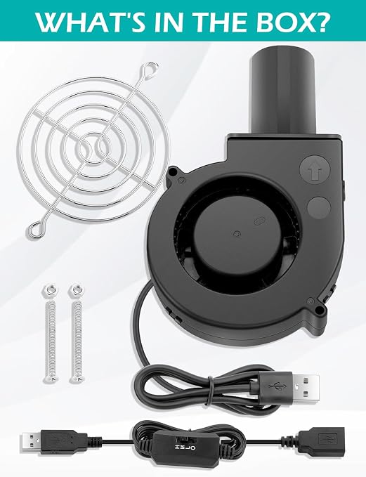 97mm x 33mm USB Centrifugal 5V Air Blower Brushless Fan - Image 7