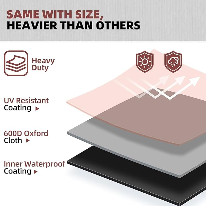 Outdoor Pizza Oven Cover, Waterproof Heavy Duty Dustproof Storage Cover - Image 7