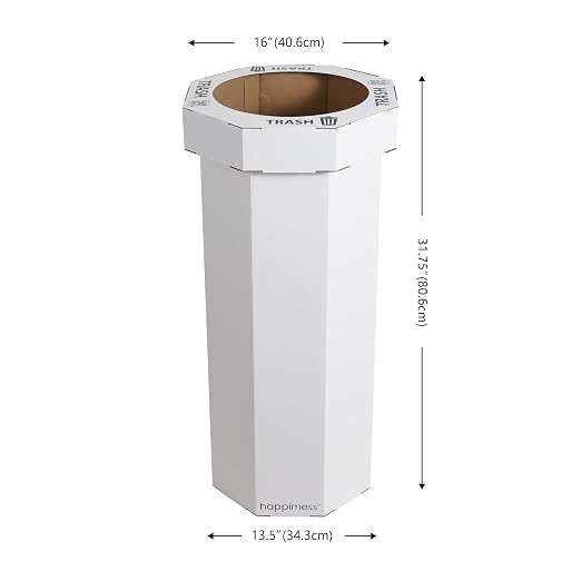 Eyely MPH1300E-SET2 Sal 25-Gallon Disposable Corrugated Cardboard Event Trash - Image 3