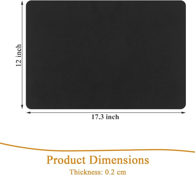 SHACOS Placemats Set of 6 Faux Leather Waterproof Leakproof Wipeable PU - Image 7