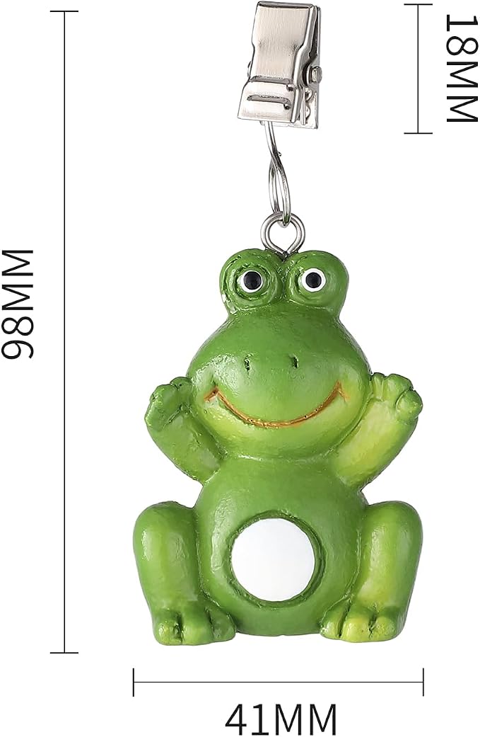 TwoFish Home Set of 4 Frog Resin Tablecloth Weights Clips Handicraft Frog - Image 4
