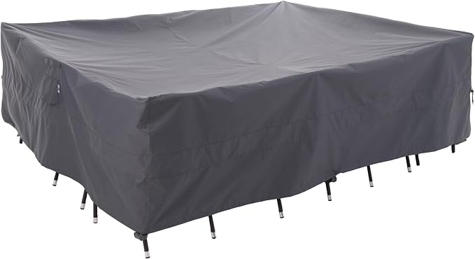 WJ-X3 Large Grey Patio Furniture Cover, 108W x 84D x 31H Inch by WJ-X3