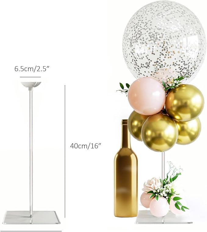 lightsfever Reusable Acrylic Balloon Stand Kit – Heavy Duty Tabletop Display - Image 4