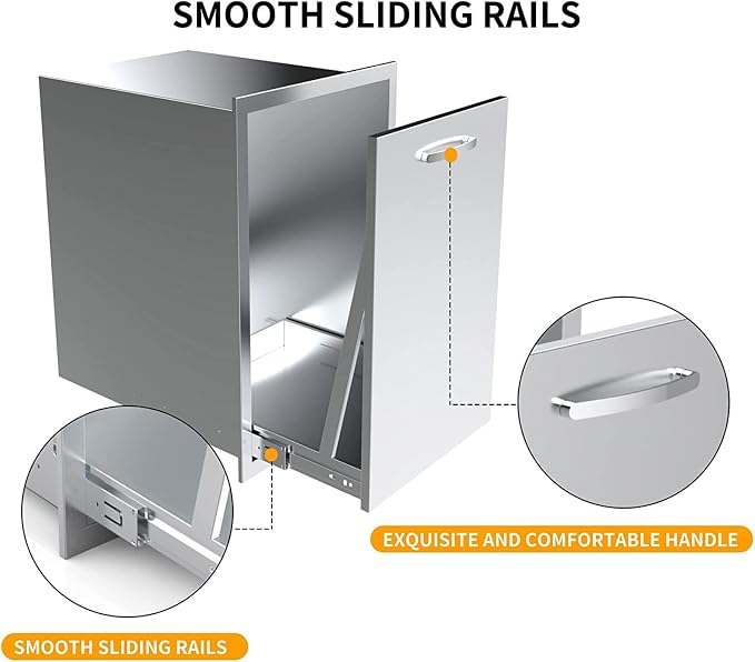 Outdoor Kitchen Drawers, Flush Mount Triple Access BBQ Drawers - Image 6