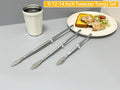 Tongs, 3-Piece Stainless Steel Set in 9, 12 and 14 Inch Silver