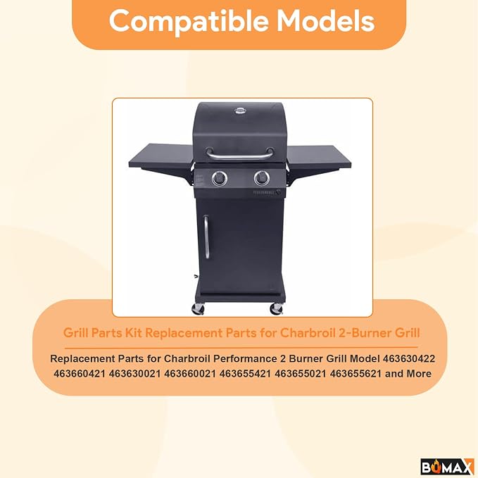 BQMAX 17 Inch Grill Parts Kit for Charbroil Performance 2 Burner 463660421 - Image 2