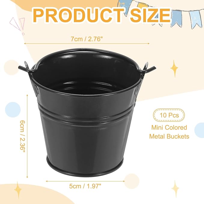 Small Metal Buckets, Mini Buckets - Image 2