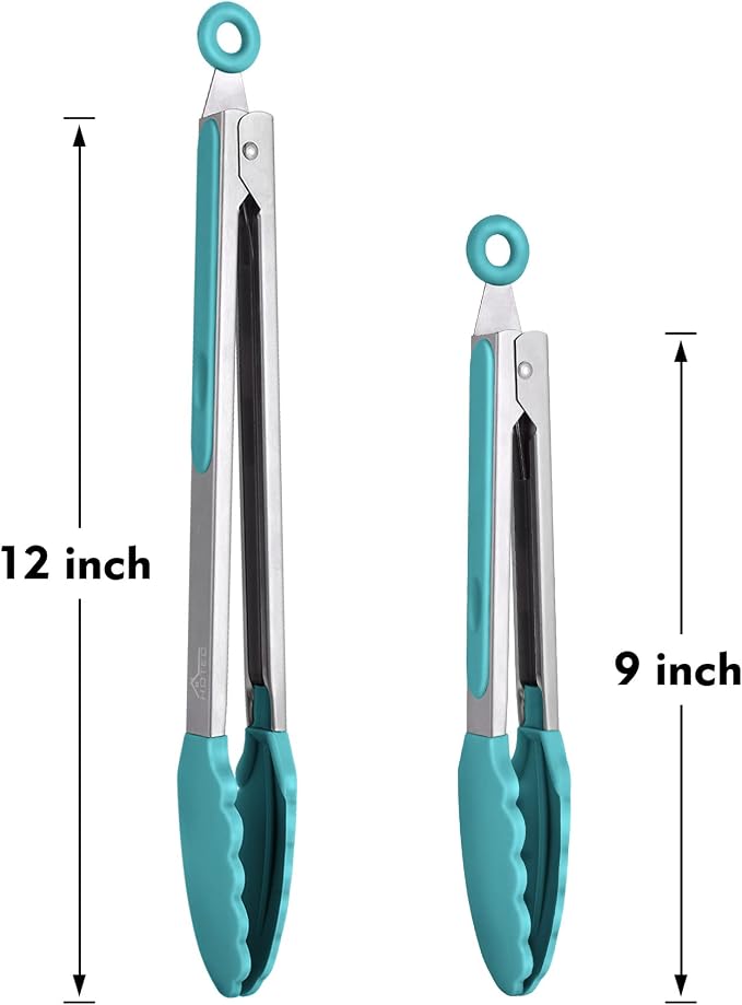 HOTEC Premium Stainless Steel Locking Kitchen Tongs - Image 8