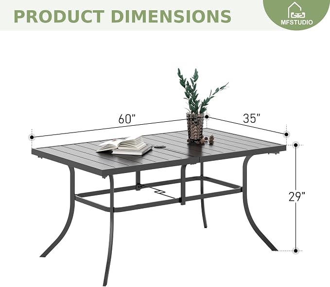 MFSTUDIO Outdoor Patio Dining Table - Image 3