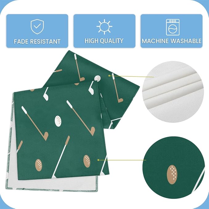 Golf Club Golf Ball Table Runner Kitchen Dining Table Runner 13*36in Table - Image 5