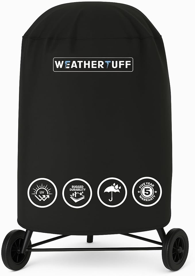 All Season Universal Heavy Duty Kettle Grill Cover, Hi-Tech Premium Quality | by WeatherTuff