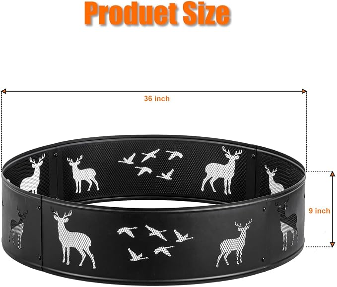 Fire Ring, Firepit Ring for Camping, Wood Burning Fire Pit for Outside - Image 4