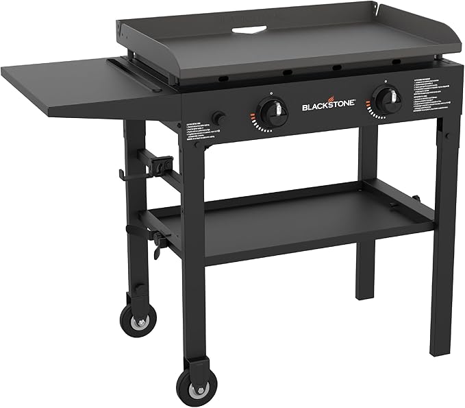 Blackstone Flat Top Gas Grill Griddle 2 Burner Propane Fuelled Rear Grease by Blackstone