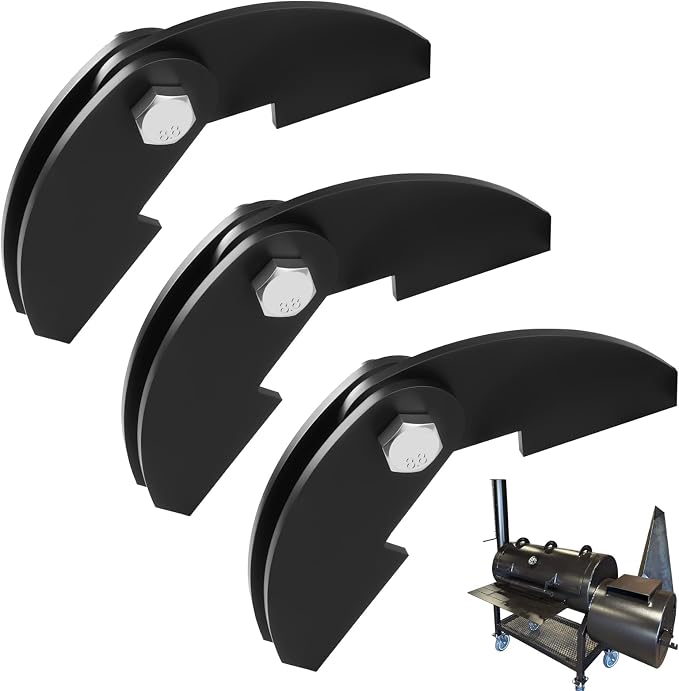 3 Pcs 8 x 2 1/4" Large Heavy Duty BBQ Smoker Hinge, Compatible by WFCYX