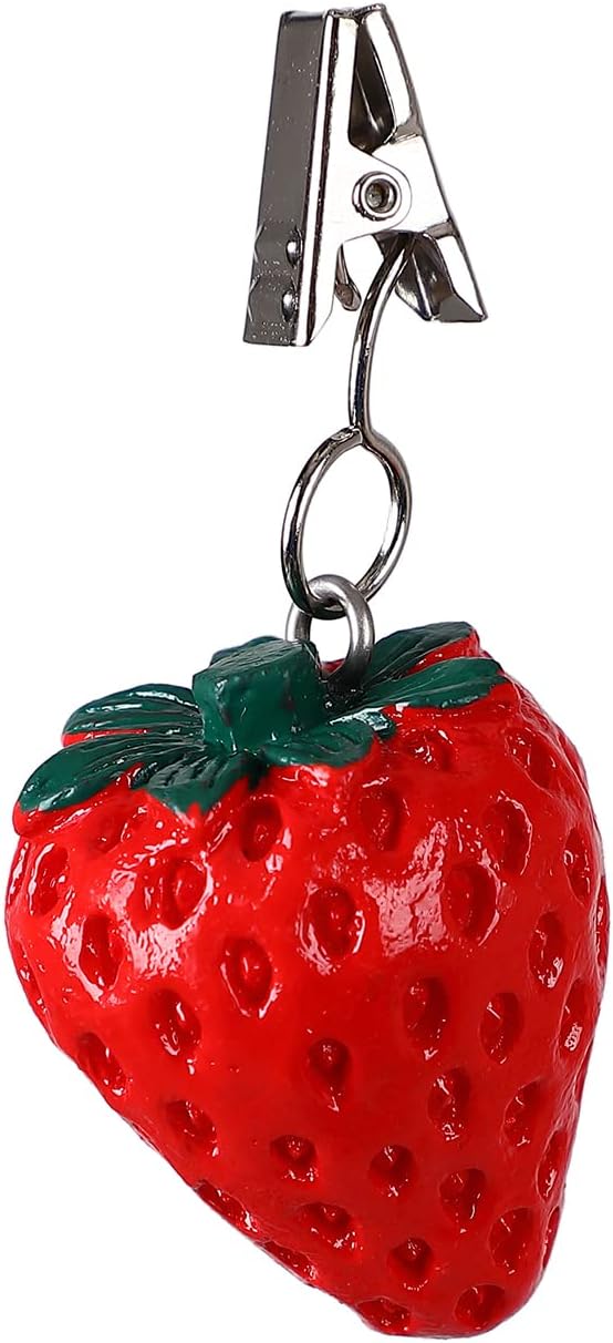 Twofish Strawberry Resin Tablecloth Weights Clips Set of 4 - Image 8