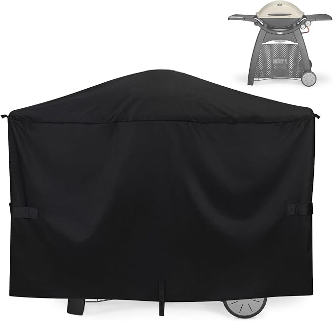 Grill Cover for Weber Q2000, Q3200 Gas Grills, Replacement for 7112 Cover by AJinTeby